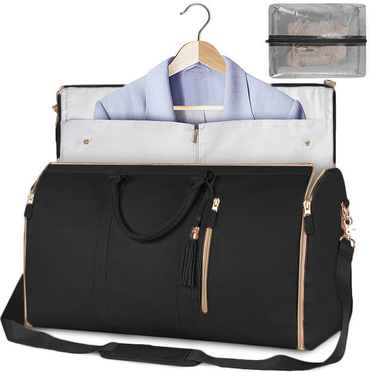 Large Capacity Travel Duffle Bag Women's Handbag Folding Suit Bag Waterproof Clothes Totes - AmberOcean 