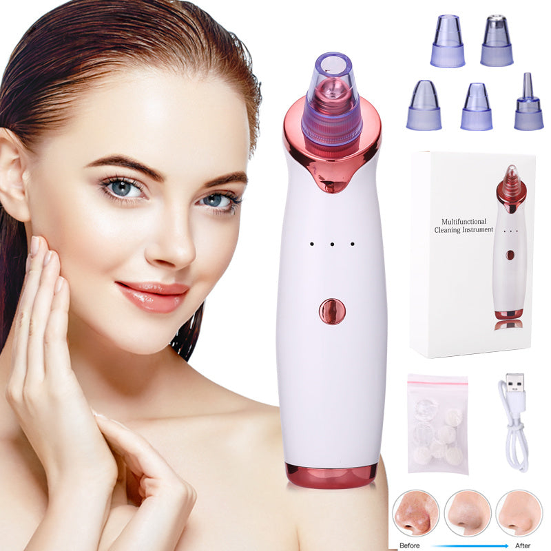 Blackhead Remover Instrument Black Dot Remover Acne Vacuum Suction Face Clean Black Head Pore Cleaning Beauty Skin Care Tool - AmberOcean 