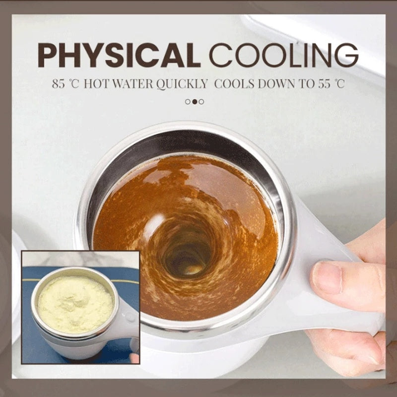The Mug That Does the Stirring for you  An automatic self-stirring mug that blends your drink with the touch of a button - AmberOcean 