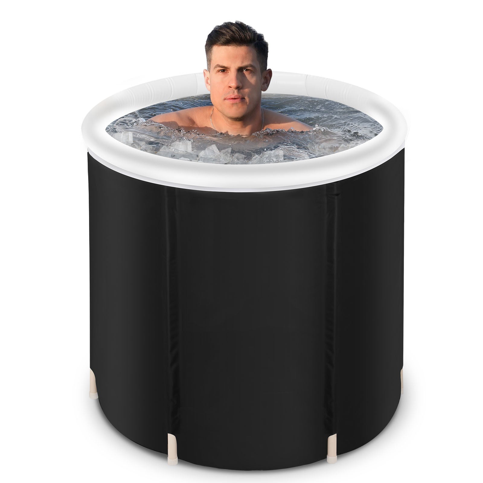 Recovery Ice Tub Foldable Bathtub Outdoor Portable Cold Water Therapy Tub Fitness Rehab Ice Tub For Athletes Long Lasting Insulated Ice Tub, Spa Soaking Bucket - AmberOcean 