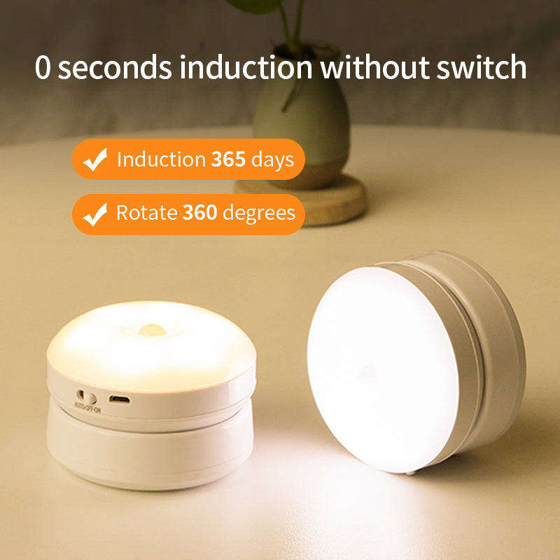 Rotating Human Body Sensor Light Corridor Garage Light Wardrobe Light Motion Sensor Night Light - AmberOcean 