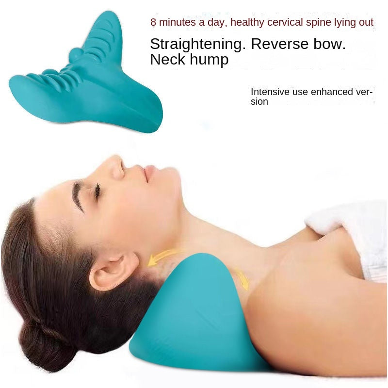 Cervical Spine Massage Pillow Gravity Acupressure Neck Massager Cervical Spine Pillow Neck Shoulder Massage Pillow Home Traction Corrector - AmberOcean 