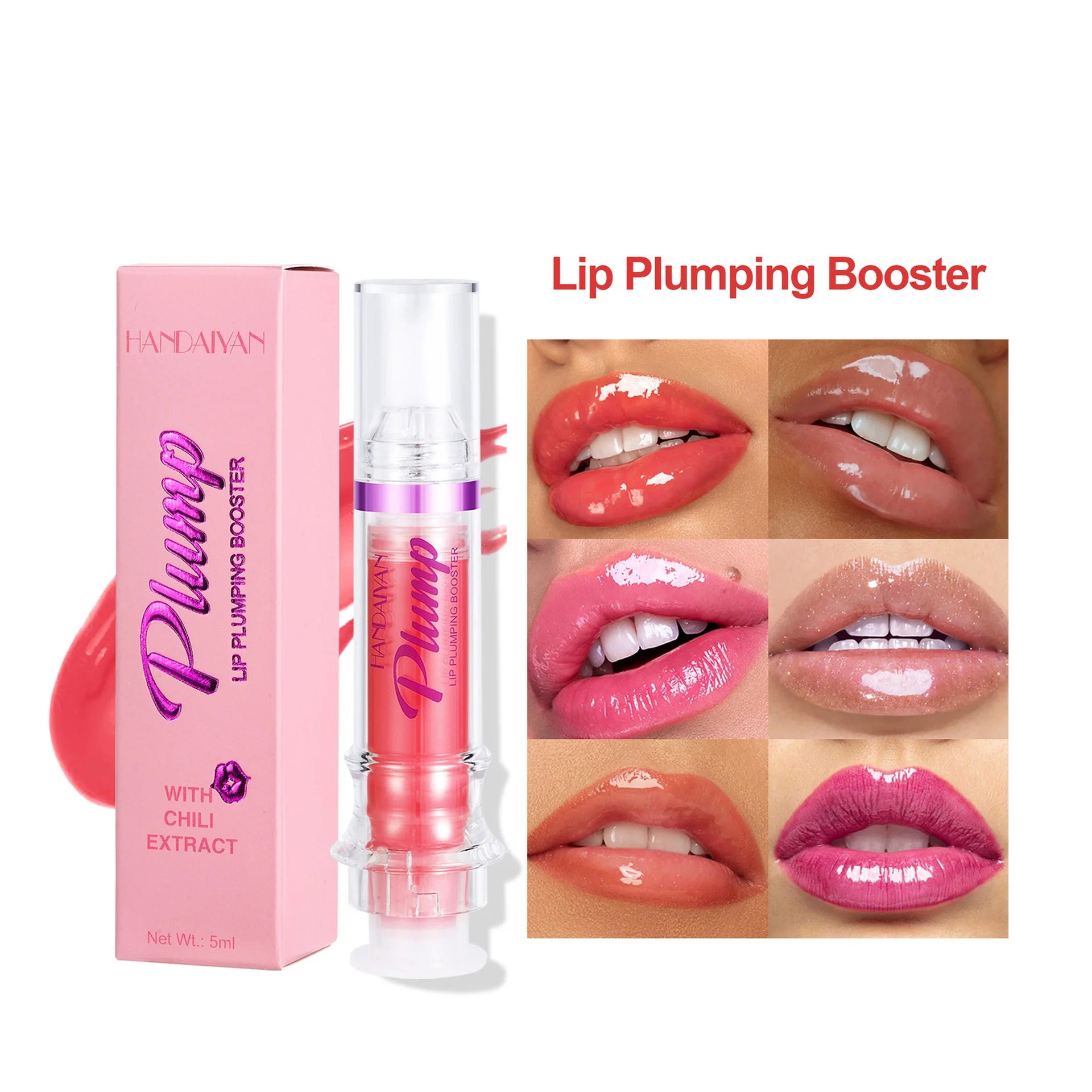 New Tube Lip Rich Lip Color Slightly Spicy Lip Honey Lip Glass Mirror Face Lip Mirror Liquid Lipstick - AmberOcean 