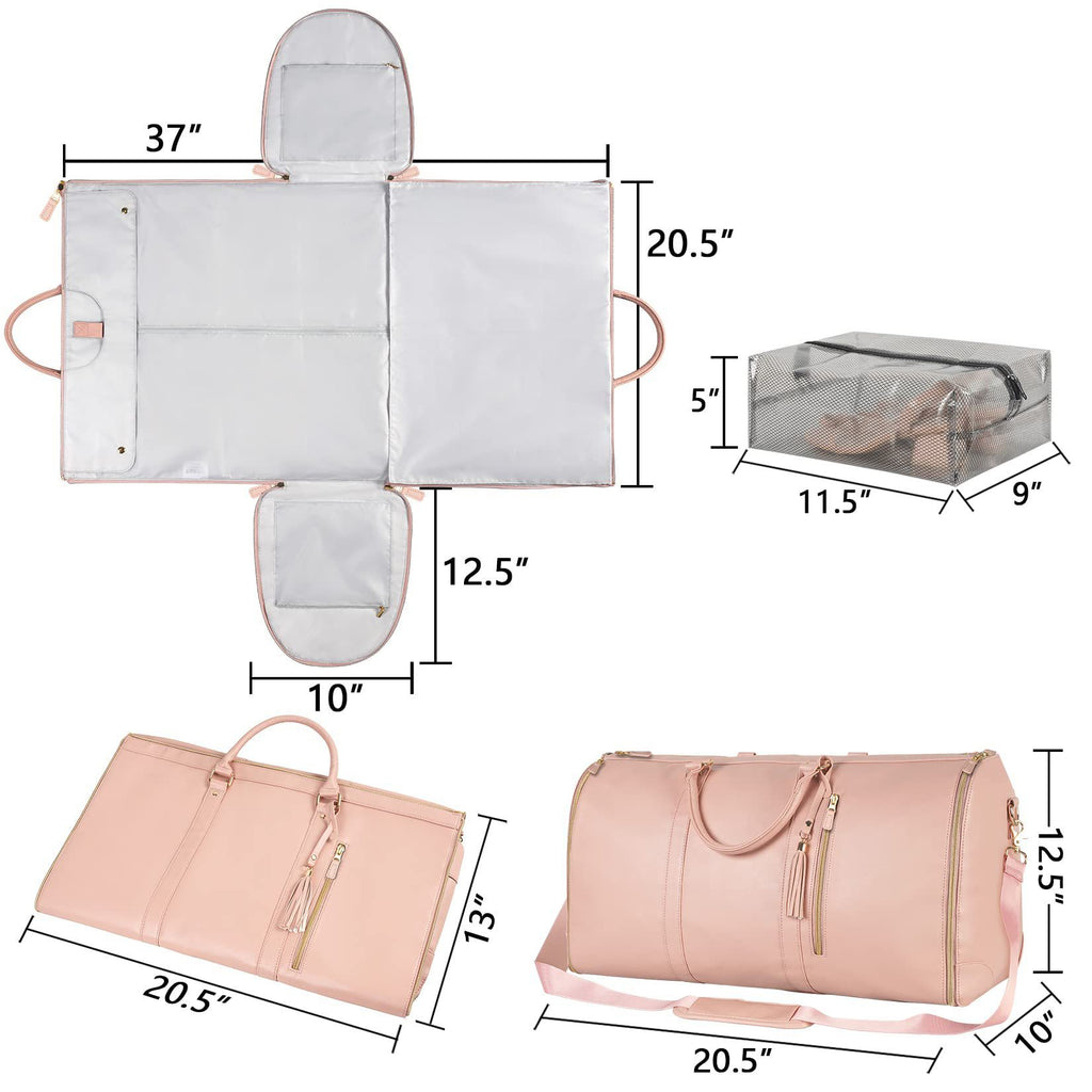Large Capacity Travel Duffle Bag Women's Handbag Folding Suit Bag Waterproof Clothes Totes - AmberOcean 