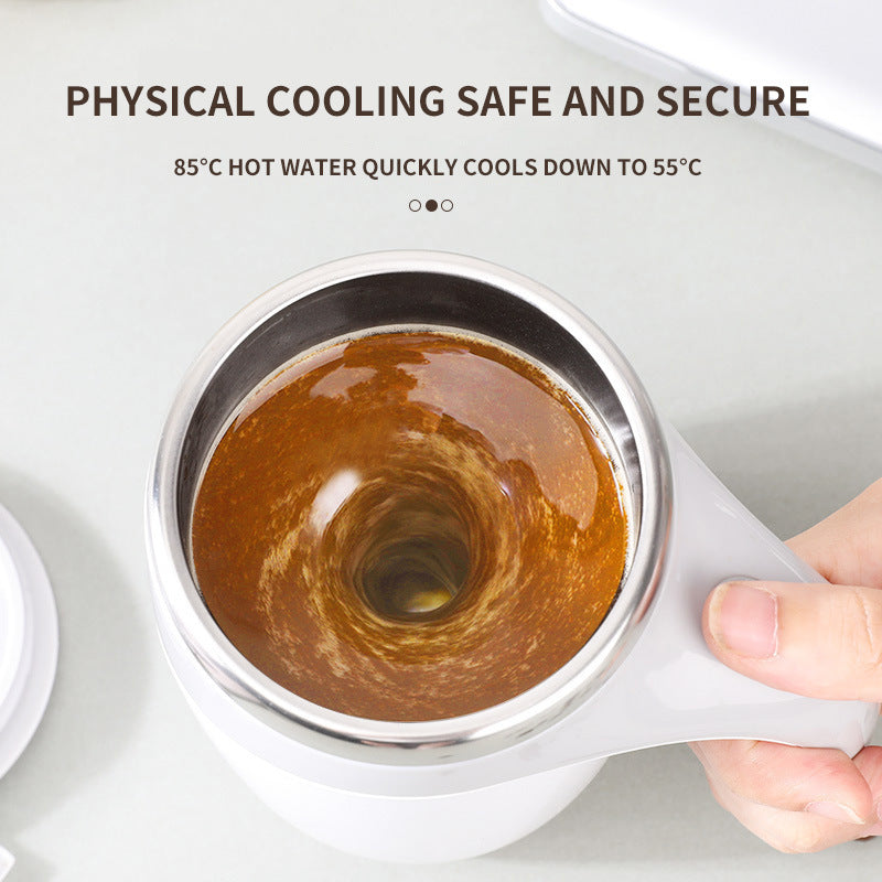 The Mug That Does the Stirring for you  An automatic self-stirring mug that blends your drink with the touch of a button - AmberOcean 
