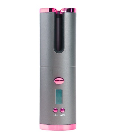 Rechargeable Automatic Hair Curler Women Portable Hair Curling Iron LCD Display Ceramic Curly Rotating Curling Wave Styer - AmberOcean 