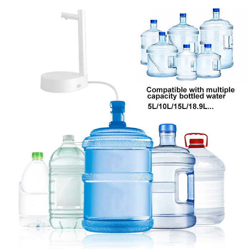 Desk Dispenser Electric Water Gallon Automatic Water Bottle Dispenser Rechargeable Water Dispenser - AmberOcean 
