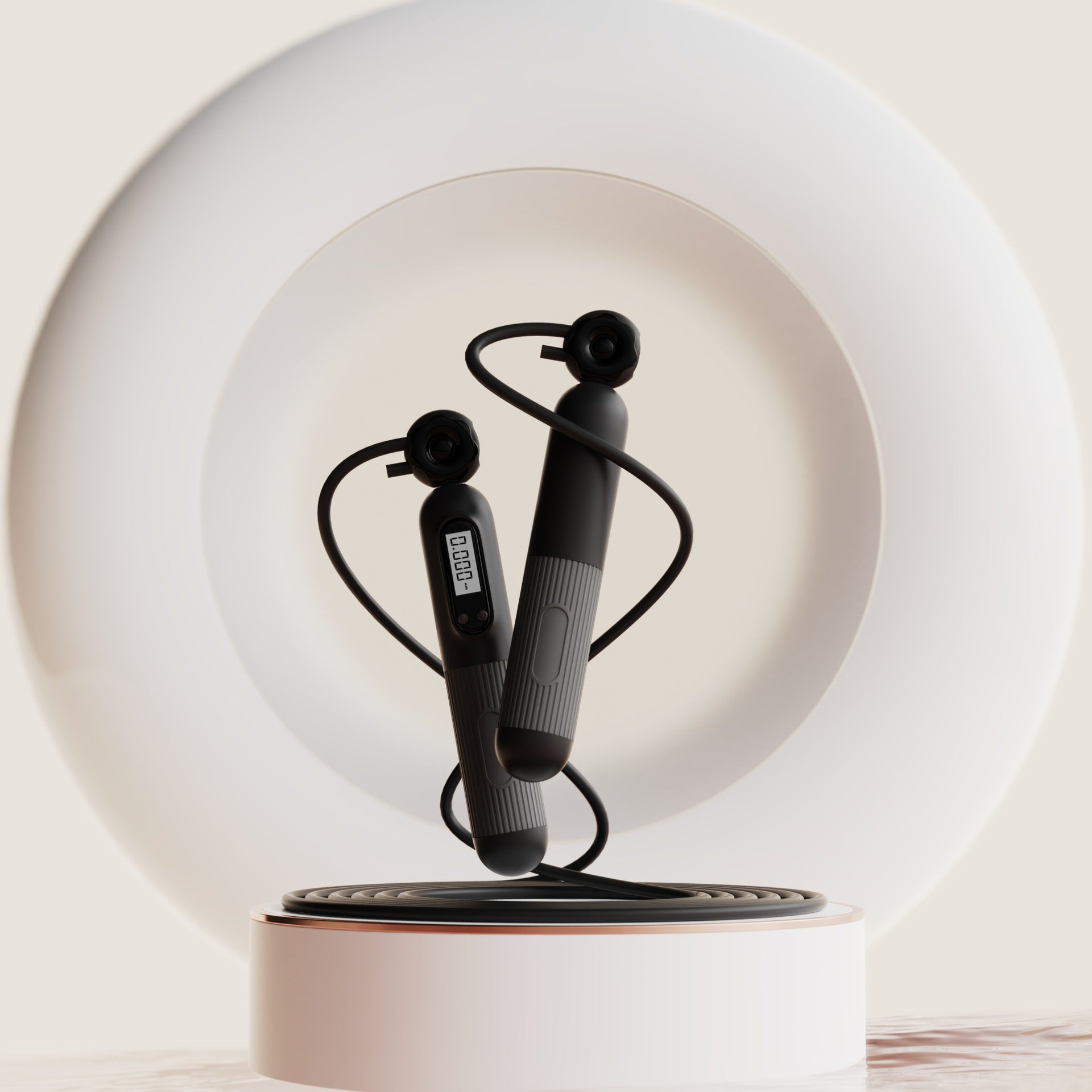 Jump Rope With Counter, Adjustable Skipping Rope With Calorie Counter, Smart Skipping Rope For Fitness Exercise And Weight Lose - AmberOcean 