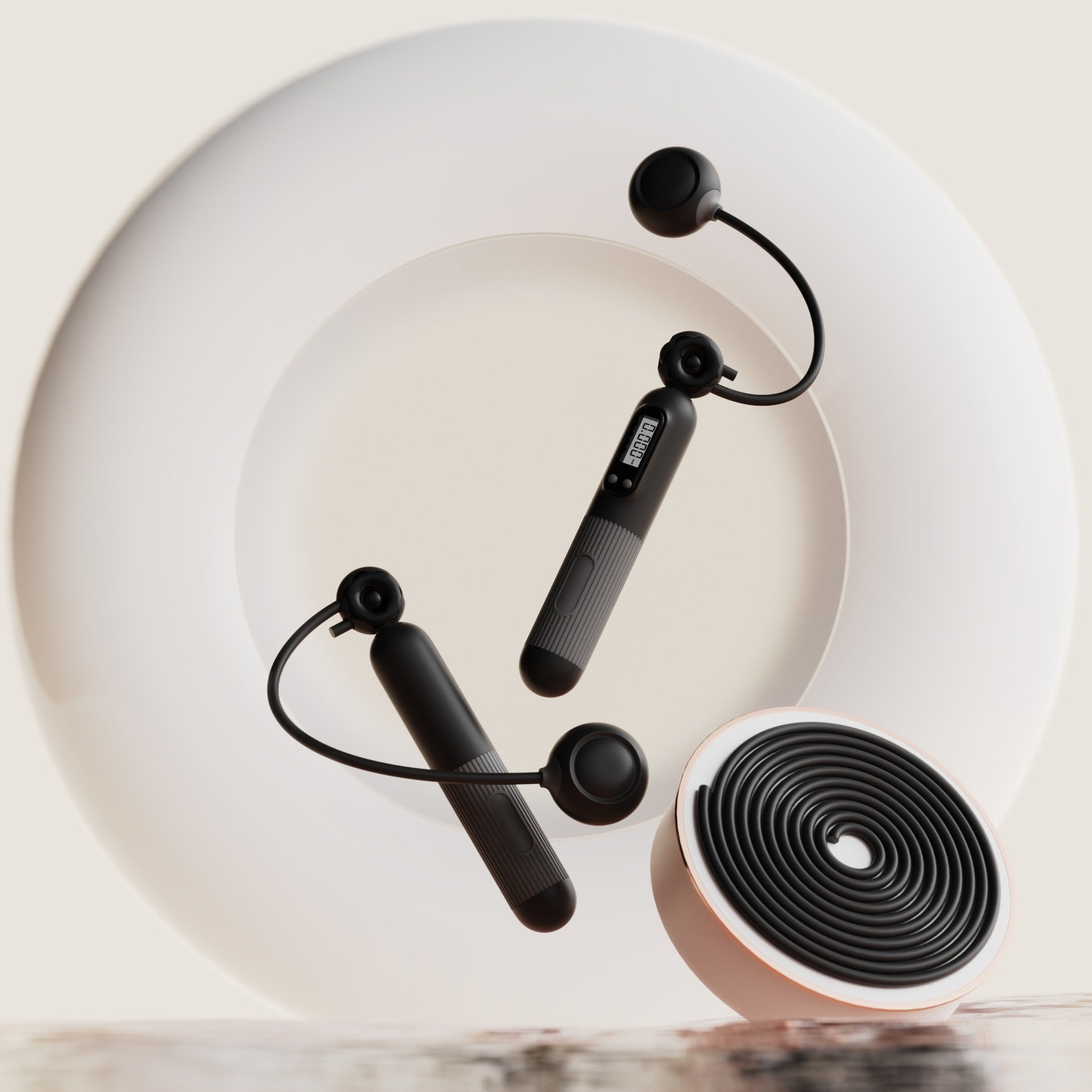 Jump Rope With Counter, Adjustable Skipping Rope With Calorie Counter, Smart Skipping Rope For Fitness Exercise And Weight Lose - AmberOcean 