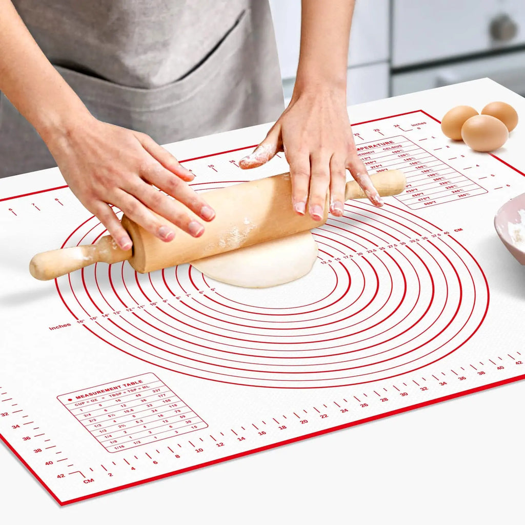 UNTIOR 1PCS Silicone Baking Mat Kneading Pad Dough Mat Pizza Cake Dough Maker Kitchen Cooking Grill Non-Stick Gadgets Bakeware - AmberOcean 