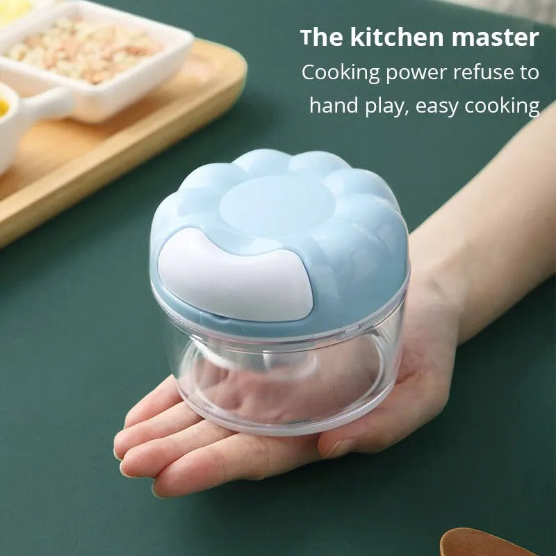 1pc Blue/Pink Manual Garlic Masher Hand Pull Kitchen Household Type Garlic Blender Braised Minced Garlic Kitchen Gadgets - AmberOcean 