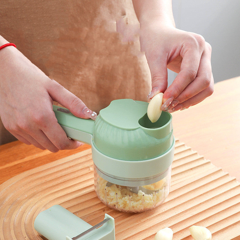 Home Fashion Wireless Hand-held Vegetable Cutter - AmberOcean 