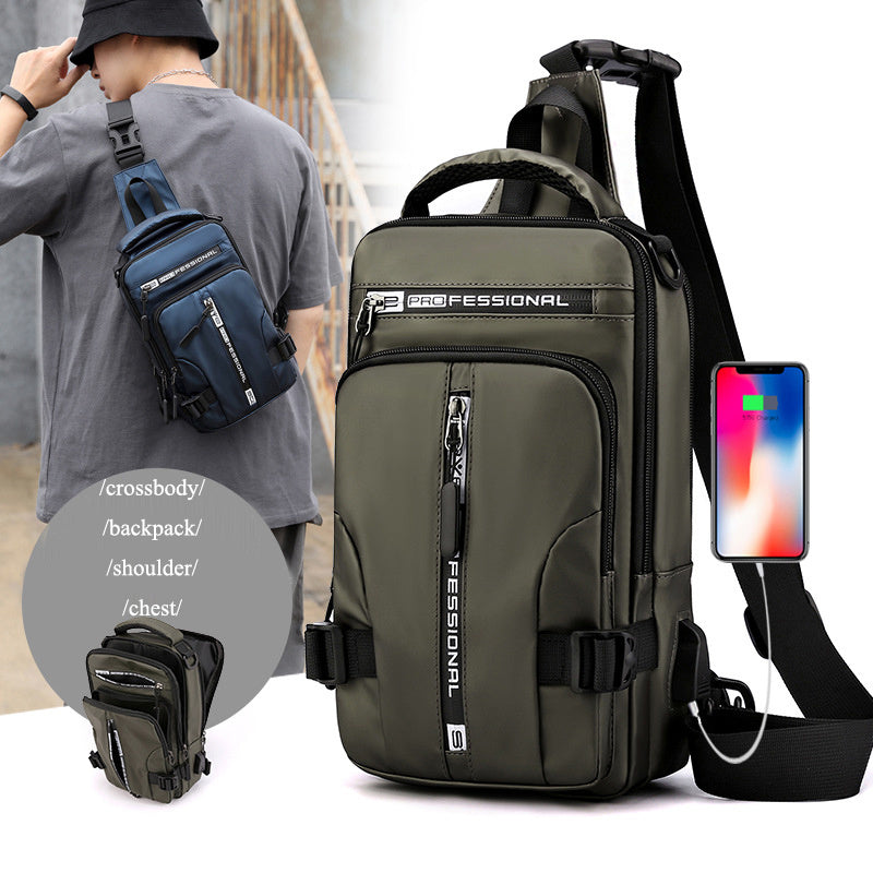 Crossbody Bags Men Multifunctional Backpack Shoulder Chest Bags - AmberOcean 