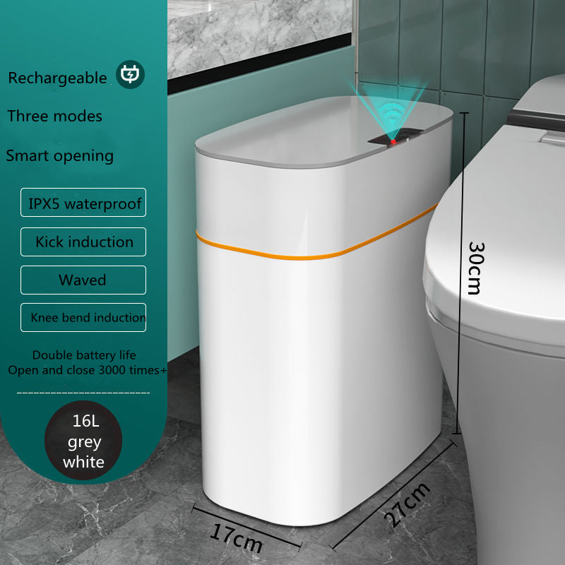 Smart Trash Can With Lid For Bedroom And Living Room Kitchen Storage Box Trash Can Induction Small Car Box Automatic Smart Dustbin Smart Trash Bin - AmberOcean 