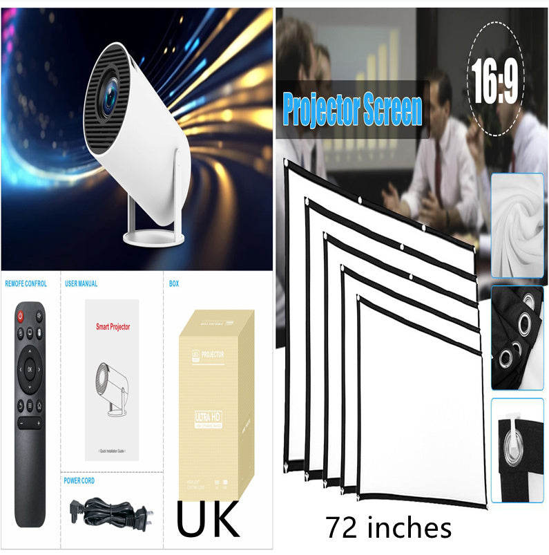 HY300 Pro Projector Home Theater Entertainment Portable Small Projector - AmberOcean 