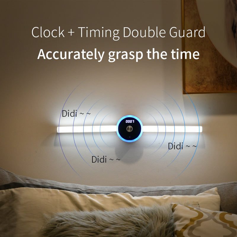Smart Cabinet Light Clock Timing Sensor Light Removable LED Wardrobe Light Manual Sweep Switch Light - AmberOcean 