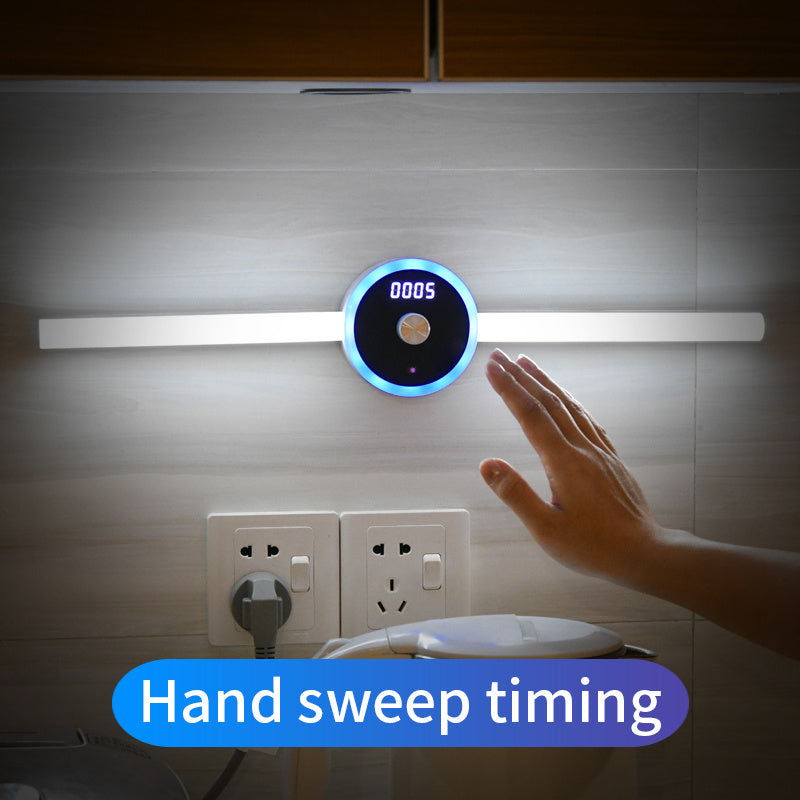 Smart Cabinet Light Clock Timing Sensor Light Removable LED Wardrobe Light Manual Sweep Switch Light - AmberOcean 