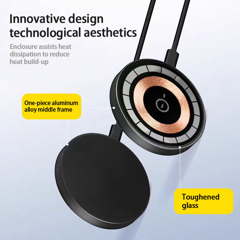 Qi2 Wireless Charger 15W Magnetic Wireless Fast Charging Is Suitable For 12-16PG Mobile Phone Models. Support Temu Us - AmberOcean 