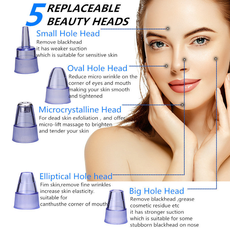 Blackhead Remover Instrument Black Dot Remover Acne Vacuum Suction Face Clean Black Head Pore Cleaning Beauty Skin Care Tool - AmberOcean 