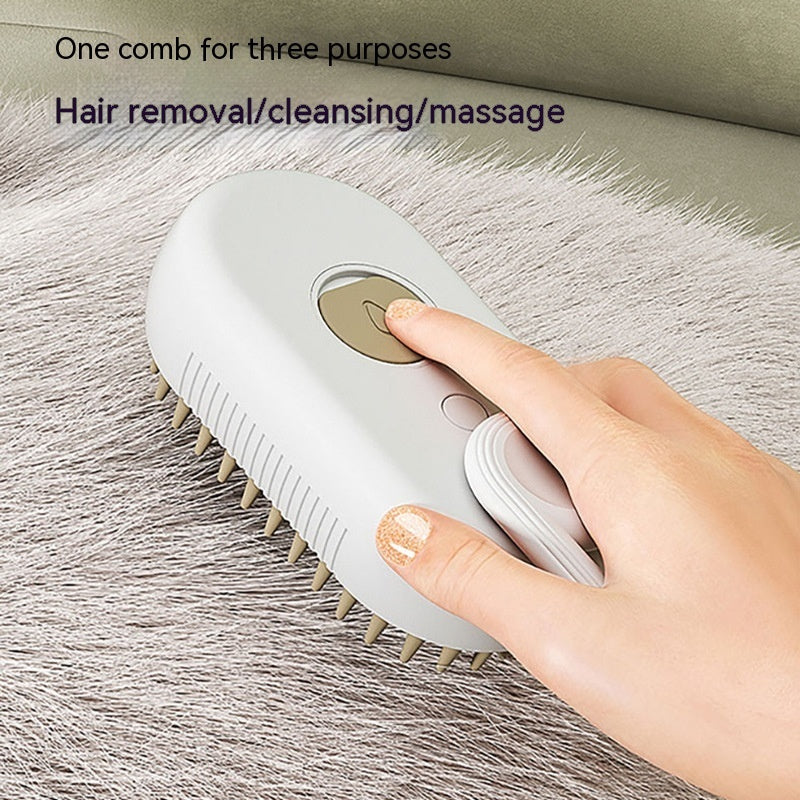 Cat Steam Brush Steamy Dog Brush 3 In 1 Electric Spray Cat Hair Brushes For Massage Pet Grooming Comb Hair Removal Combs Pet Products - AmberOcean 
