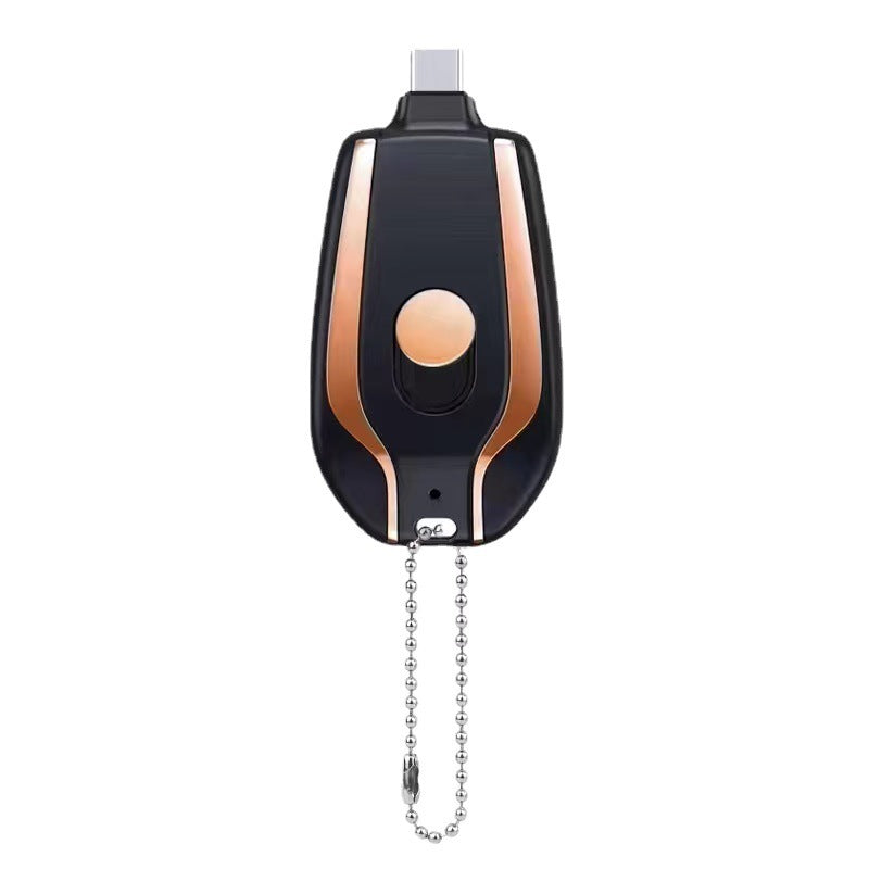 1500mAh Mini Power Emergency Pod Keychain Charger With Type-C Ultra-Compact Mini Battery Pack Fast Charging Backup Power Bank - AmberOcean 