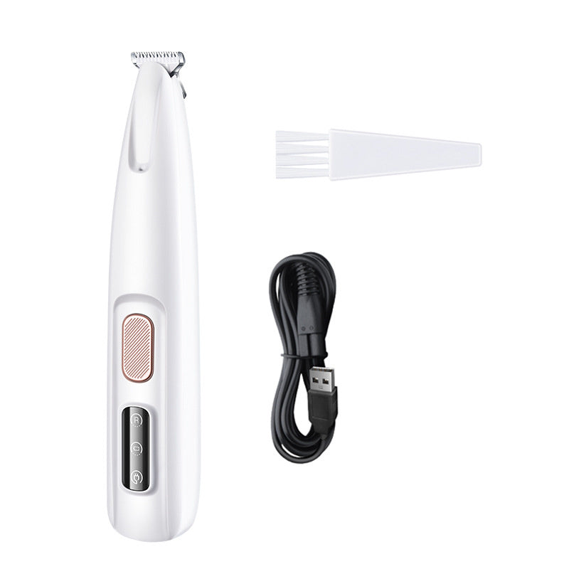Pets Dog Paw Trimmer With LED Light Fully Waterproof Pet Hair Trimmer With LED Display Dog Clippers For Grooming Widen Blade - AmberOcean 