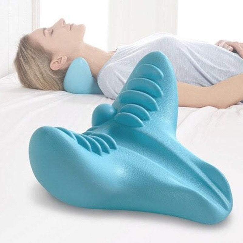 Cervical Spine Massage Pillow Gravity Acupressure Neck Massager Cervical Spine Pillow Neck Shoulder Massage Pillow Home Traction Corrector - AmberOcean 