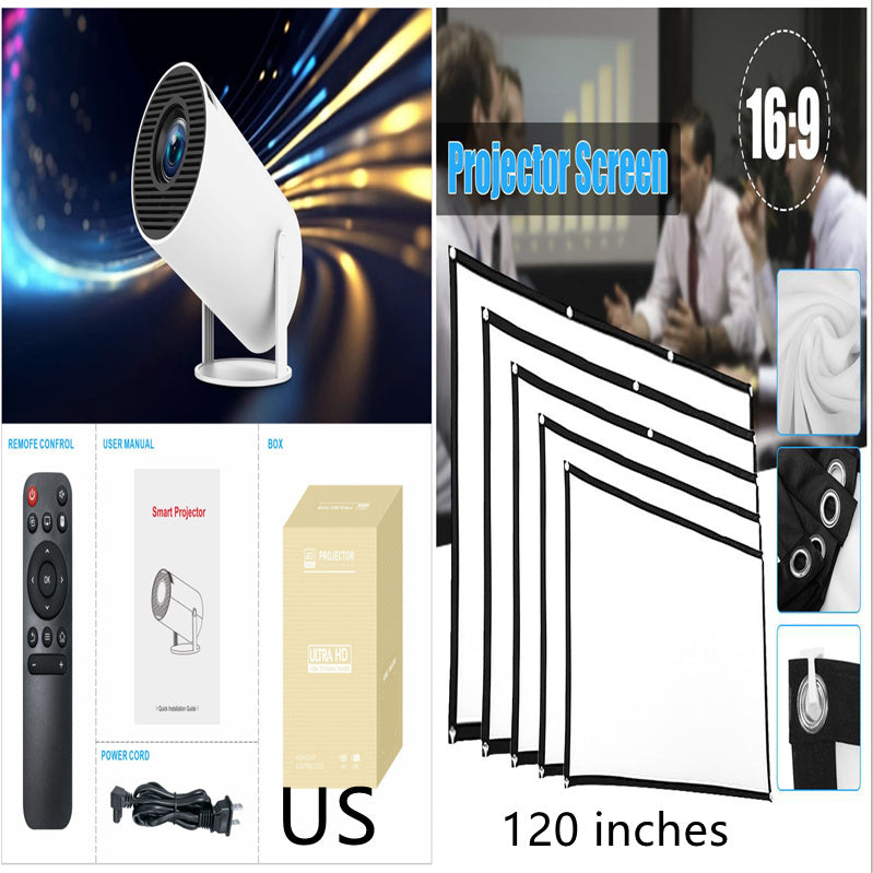 HY300 Pro Projector Home Theater Entertainment Portable Small Projector - AmberOcean 