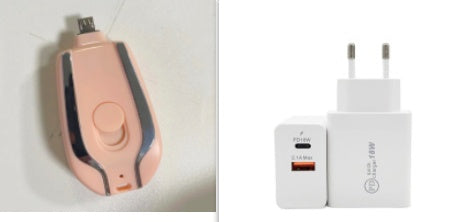 1500mAh Mini Power Emergency Pod Keychain Charger With Type-C Ultra-Compact Mini Battery Pack Fast Charging Backup Power Bank - AmberOcean 