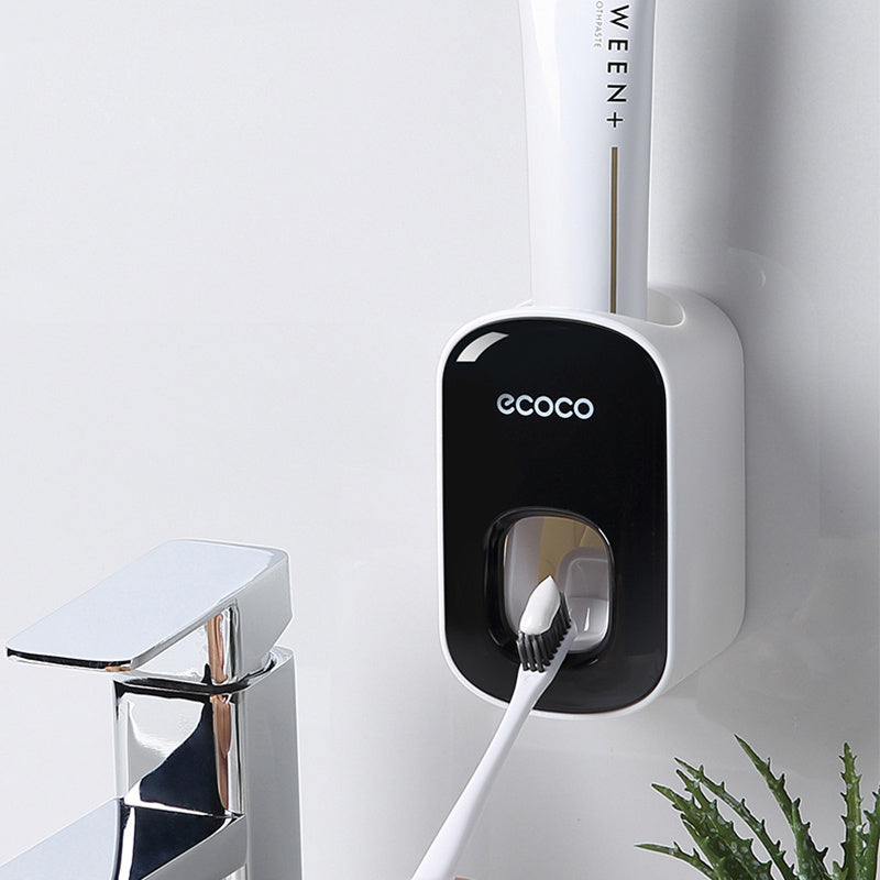 Wall Mounted Automatic Toothpaste Holder Bathroom Accessories Set Dispenser - AmberOcean 