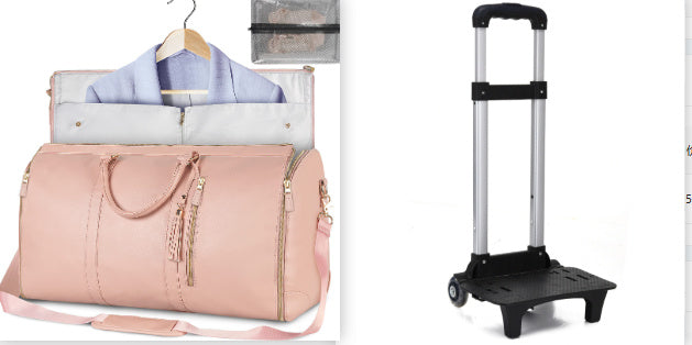 Large Capacity Travel Duffle Bag Women's Handbag Folding Suit Bag Waterproof Clothes Totes - AmberOcean 