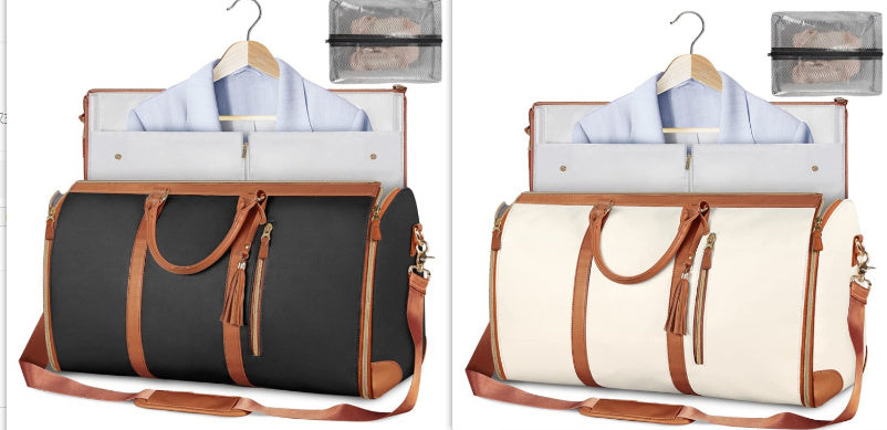 Large Capacity Travel Duffle Bag Women's Handbag Folding Suit Bag Waterproof Clothes Totes - AmberOcean 