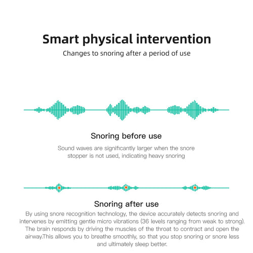 24 Hours Bluetooth Anti-snoring Device Charge Snore Earset Sleeping Aid Snoring Analyzes Sleep Datas Good Sleep - AmberOcean 
