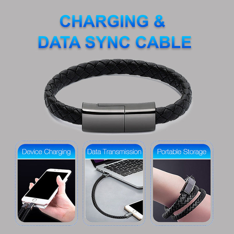 New Bracelet Charger USB Charging Cable Data Charging Cord For IPhone14 13 Max USB C Cable For Phone Micro Cable - AmberOcean 