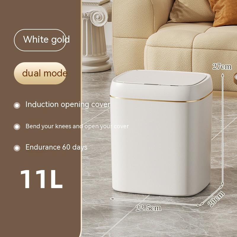 Smart Trash Can With Lid For Bedroom And Living Room Kitchen Storage Box Trash Can Induction Small Car Box Automatic Smart Dustbin Smart Trash Bin - AmberOcean 