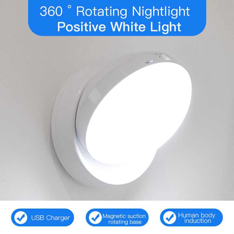 Rotating Human Body Sensor Light Corridor Garage Light Wardrobe Light Motion Sensor Night Light - AmberOcean 
