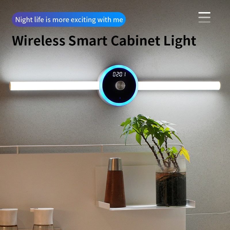 Smart Cabinet Light Clock Timing Sensor Light Removable LED Wardrobe Light Manual Sweep Switch Light - AmberOcean 