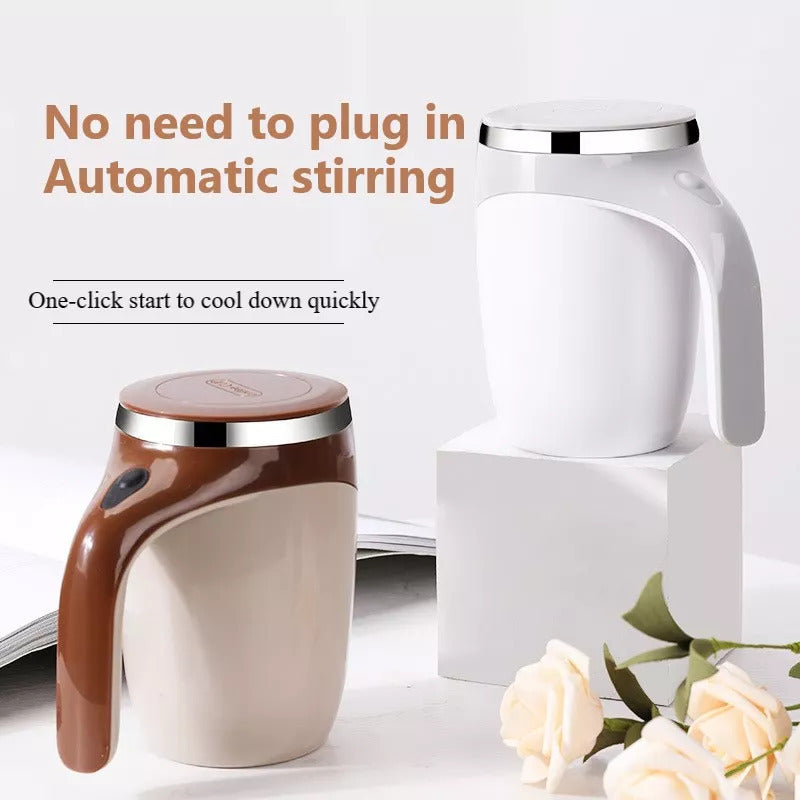 The Mug That Does the Stirring for you  An automatic self-stirring mug that blends your drink with the touch of a button - AmberOcean 