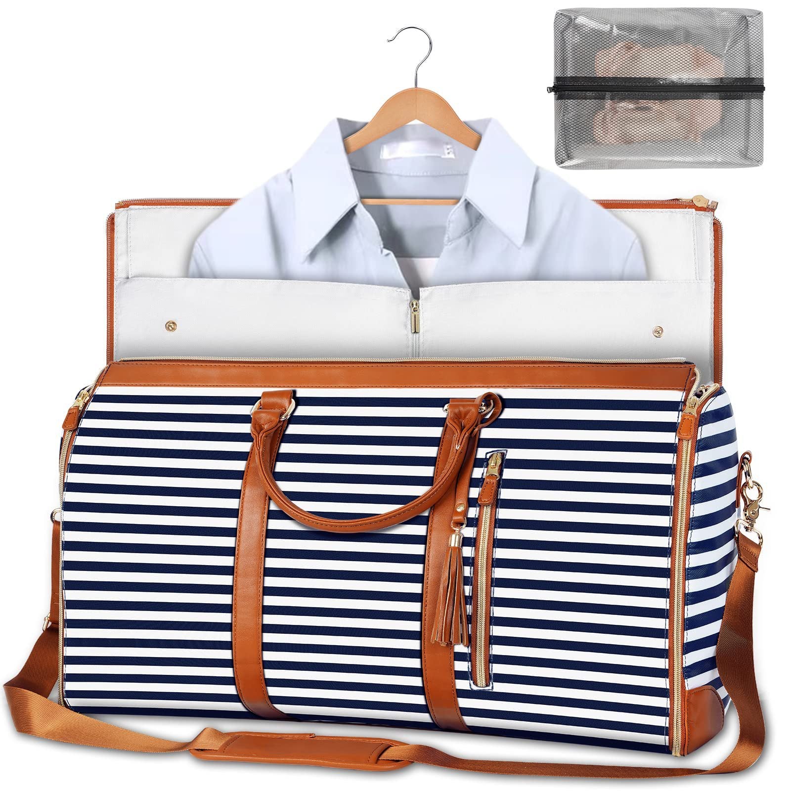 Large Capacity Travel Duffle Bag Women's Handbag Folding Suit Bag Waterproof Clothes Totes - AmberOcean 