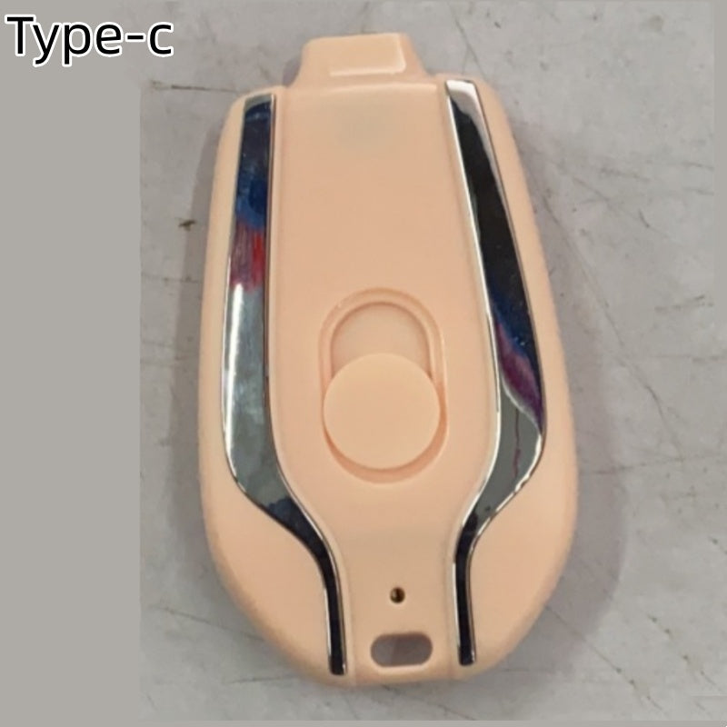 1500mAh Mini Power Emergency Pod Keychain Charger With Type-C Ultra-Compact Mini Battery Pack Fast Charging Backup Power Bank - AmberOcean 