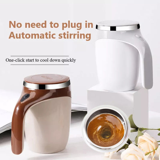 The Mug That Does the Stirring for you  An automatic self-stirring mug that blends your drink with the touch of a button - AmberOcean 