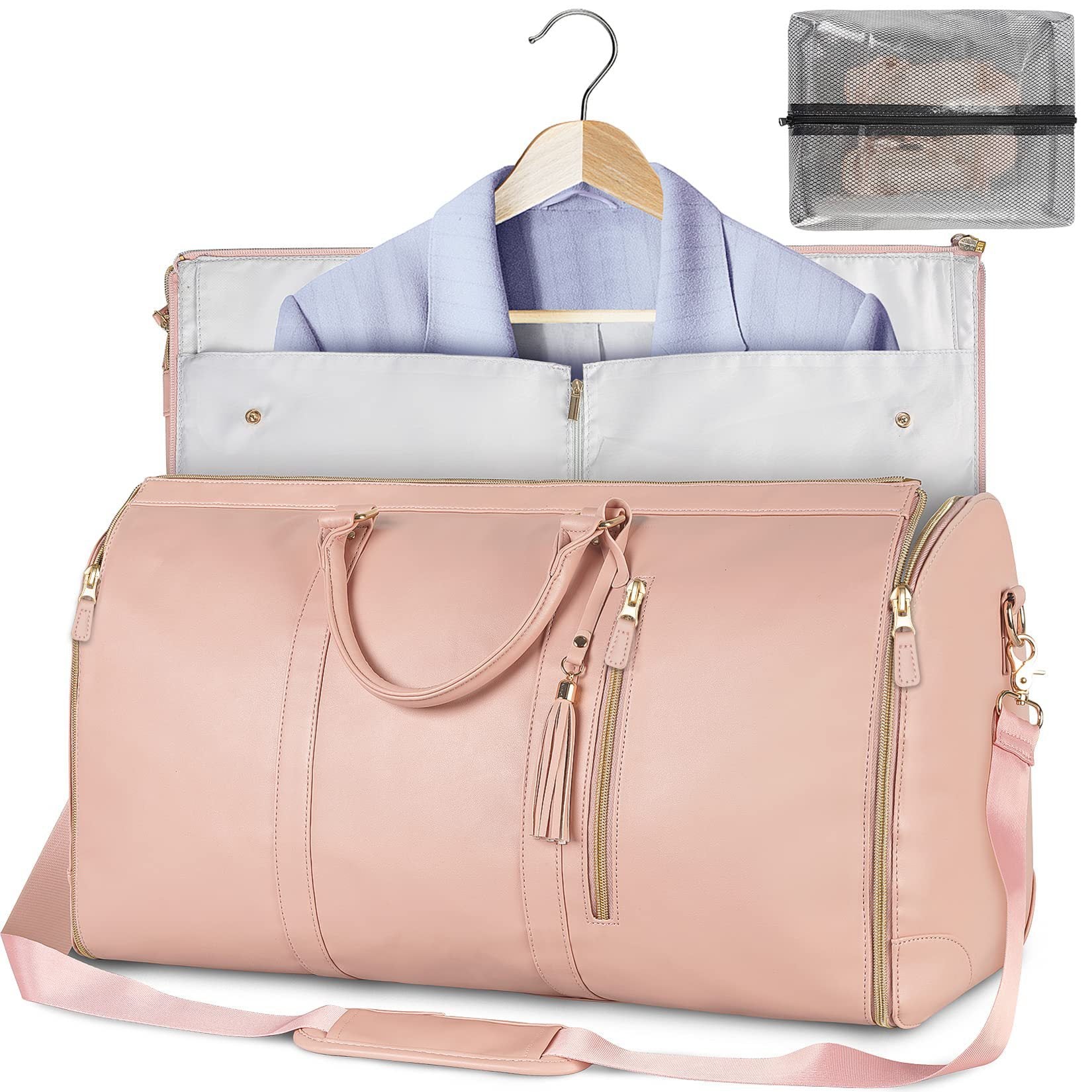 Large Capacity Travel Duffle Bag Women's Handbag Folding Suit Bag Waterproof Clothes Totes - AmberOcean 